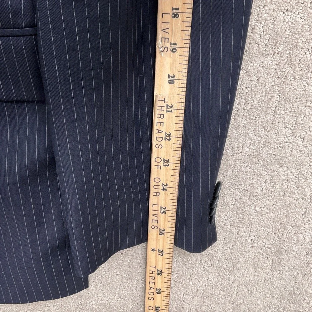 Joseph Abboud Blazer‎ Men 48L Blue Pinstripe Loro Piana Wool Super 120s Jacket